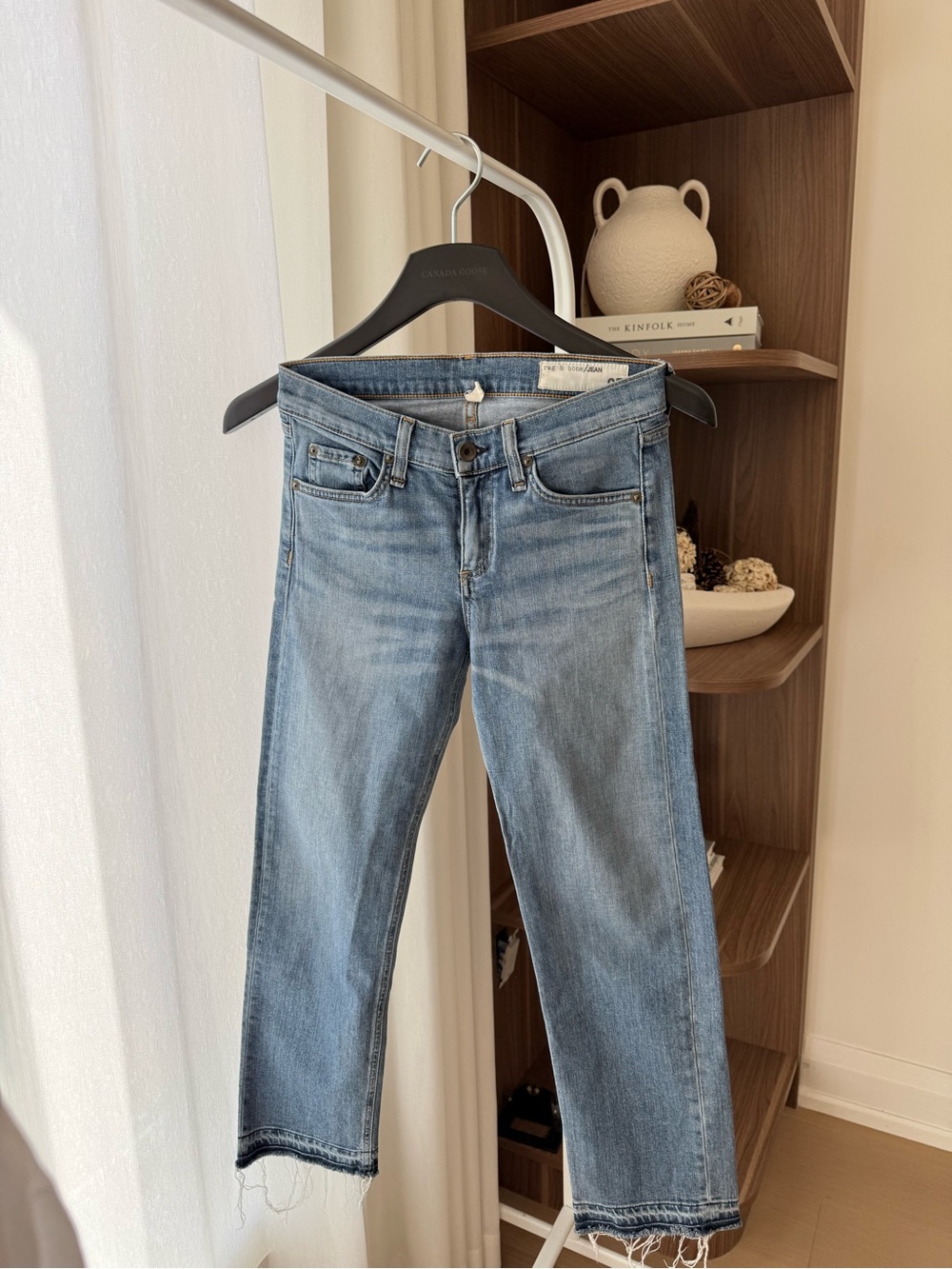 rag & bone Light Blue Ankle Crop Jeans
